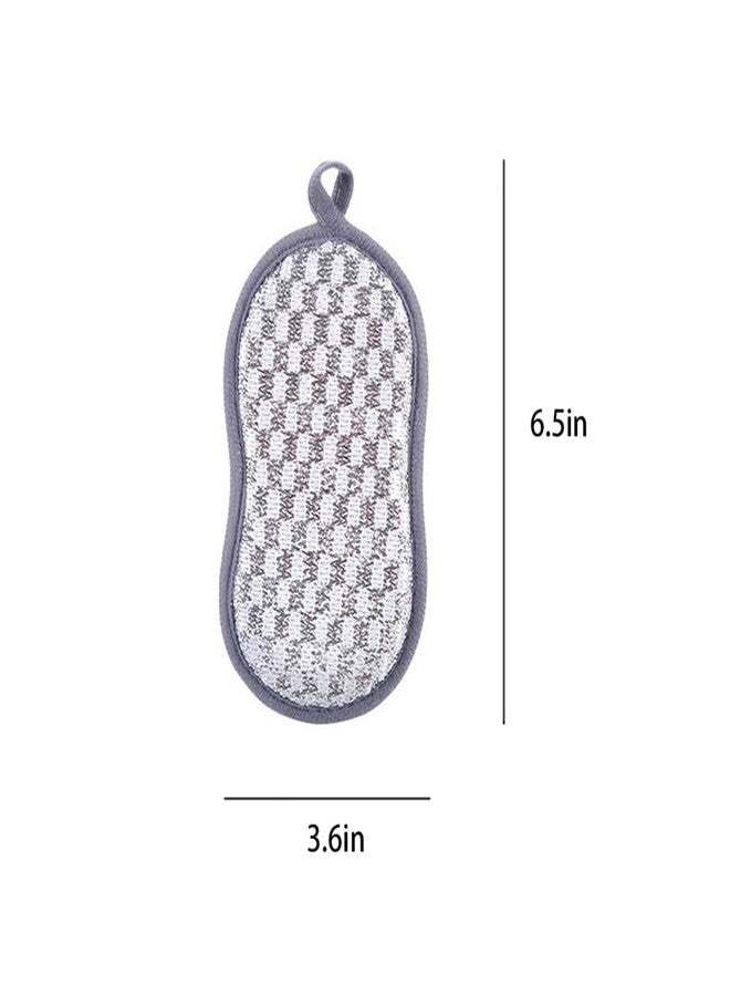 Much Hotter 4 Pack Dish Sponge for Washing Dishes Cleaning Kitchen, All-Purpose, Non Scratch, Rough Scrubbers Side for Non-Stick Cookware, Soft Microfiber Scrub Side for Dishes,Reusable Dishwashing Sponges - Image 2